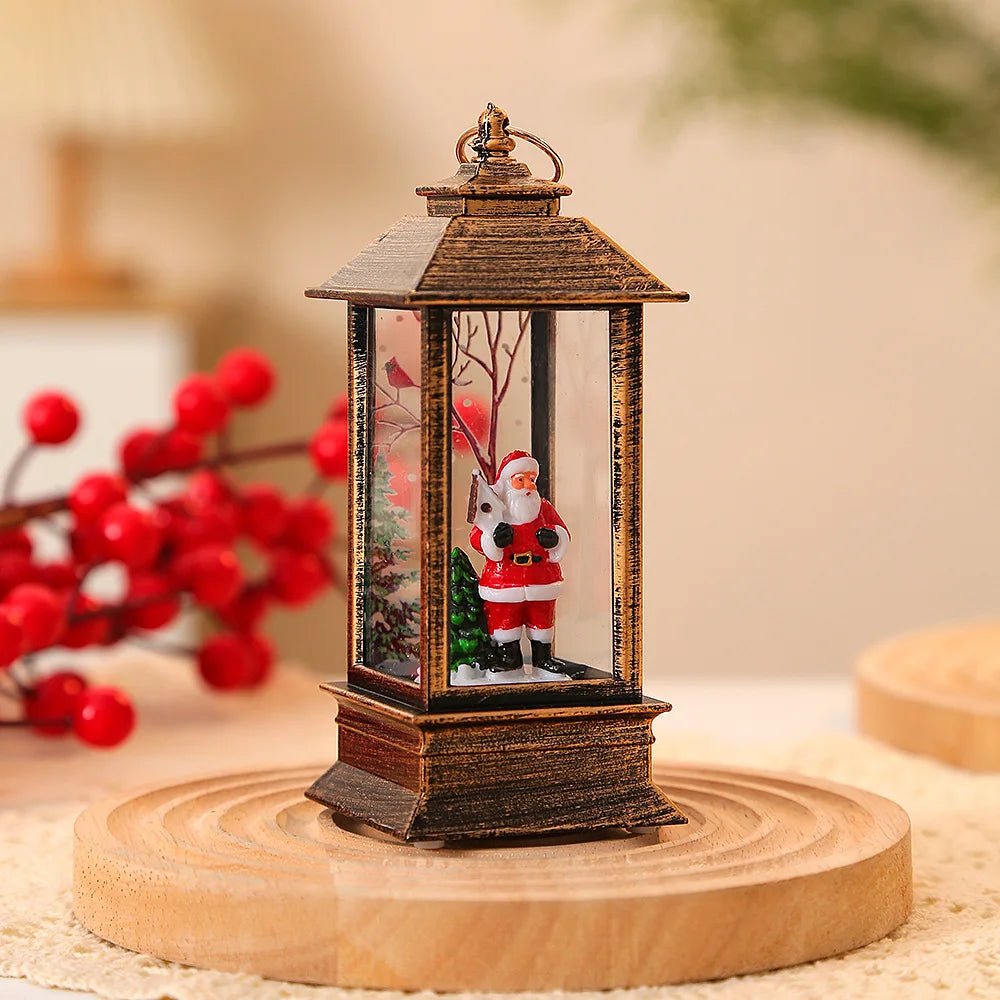 Christmas Decorations Small Oil Lamps Interior Wind Night Lights Portable Led Electronic Lights Gift Ornaments