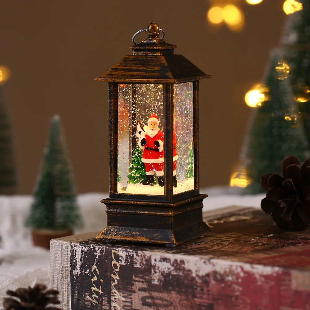Christmas Decorations Small Oil Lamps Interior Wind Night Lights Portable Led Electronic Lights Gift Ornaments