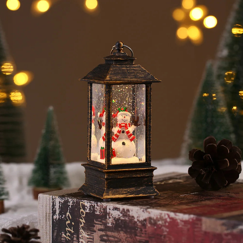 Christmas Decorations Small Oil Lamps Interior Wind Night Lights Portable Led Electronic Lights Gift Ornaments