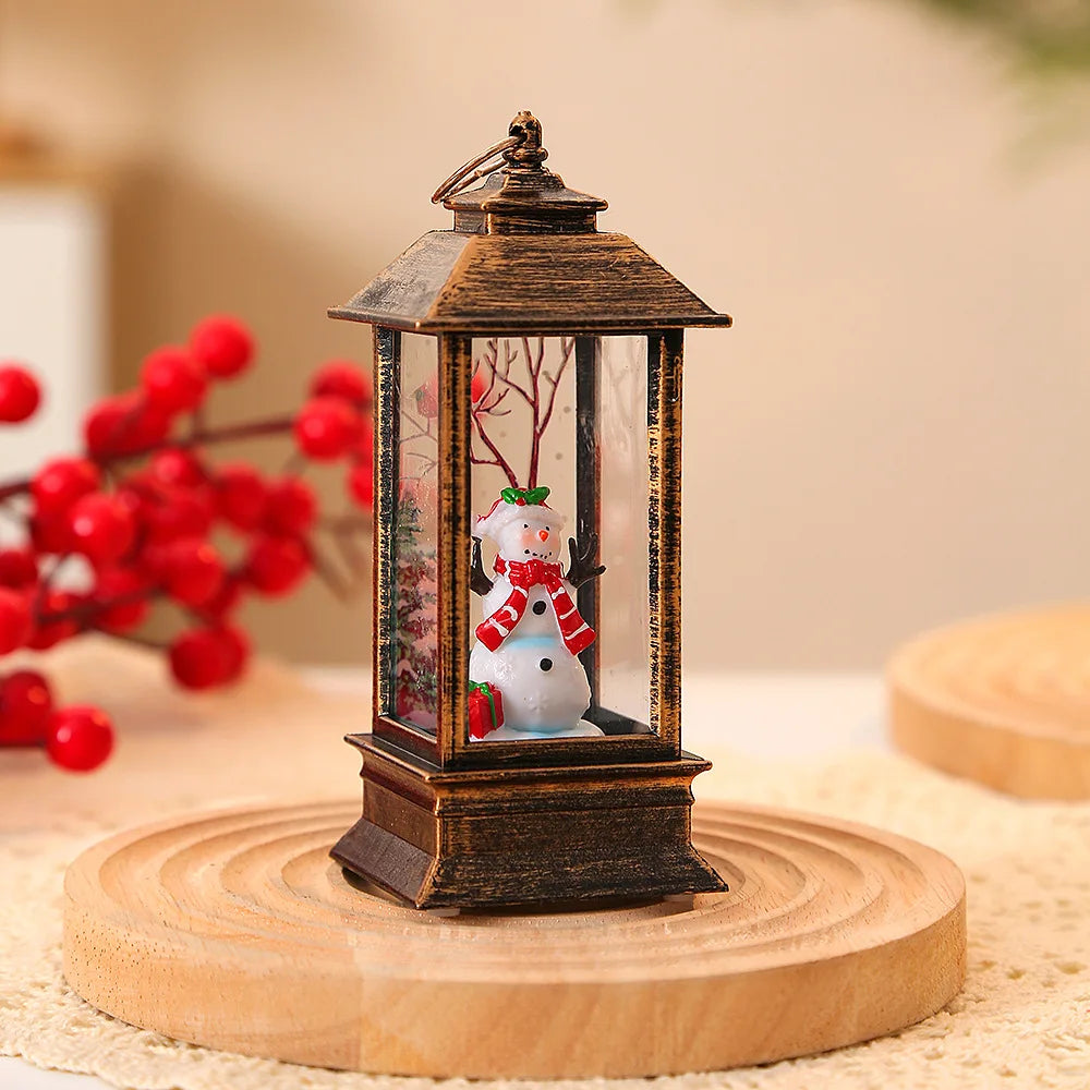 Christmas Decorations Small Oil Lamps Interior Wind Night Lights Portable Led Electronic Lights Gift Ornaments