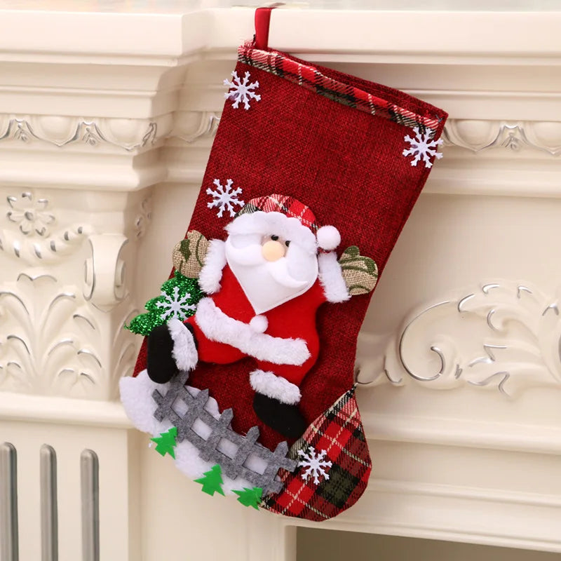 Chaussettes de Noël Décoratives - Petites Bottes Ornements Sac à Bonbons Enfants