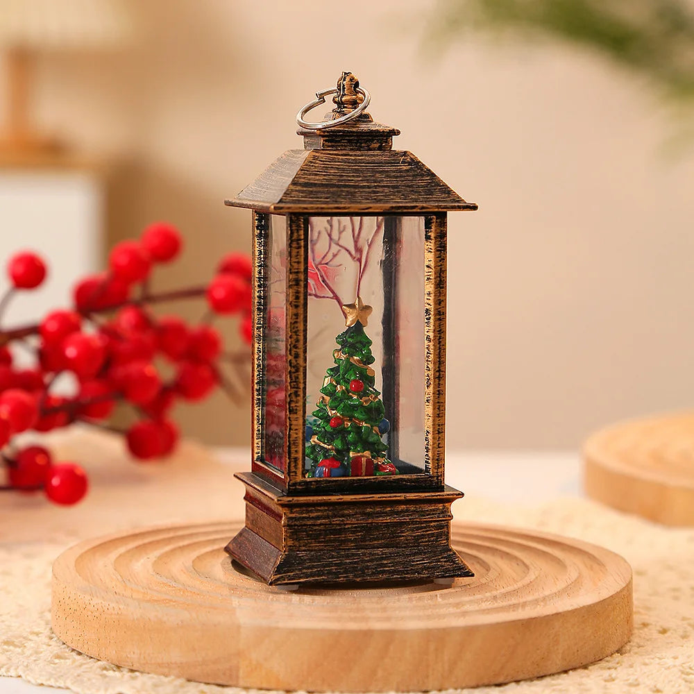 Christmas Decorations Small Oil Lamps Interior Wind Night Lights Portable Led Electronic Lights Gift Ornaments