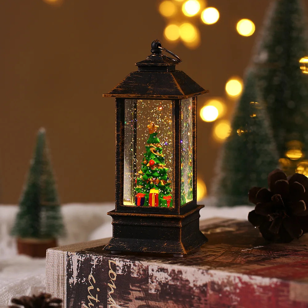 Christmas Decorations Small Oil Lamps Interior Wind Night Lights Portable Led Electronic Lights Gift Ornaments