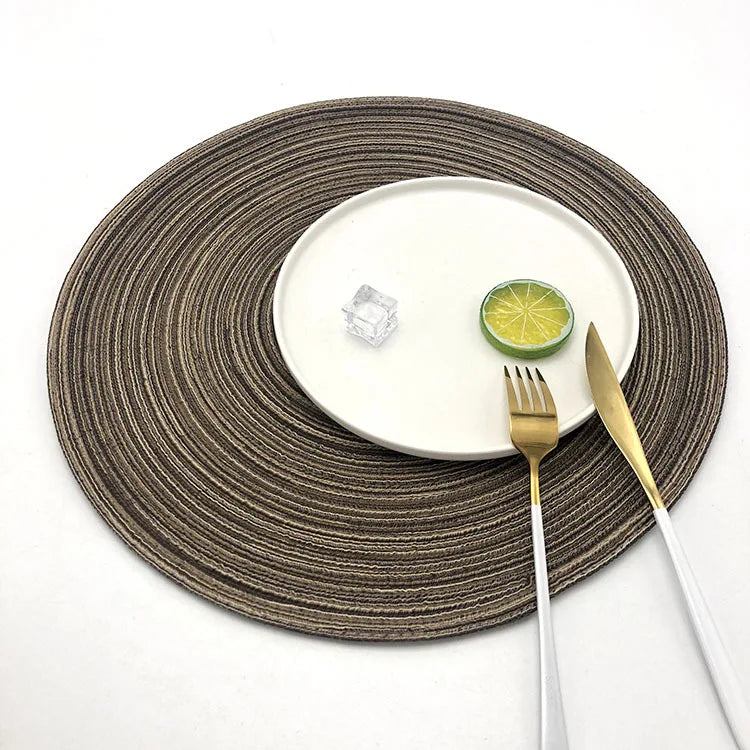 Round Braided Placemats,Washable Round Placemats for Kitchen Table 15 inch Round Table Mat for Dining Tables Holiday Party Decor