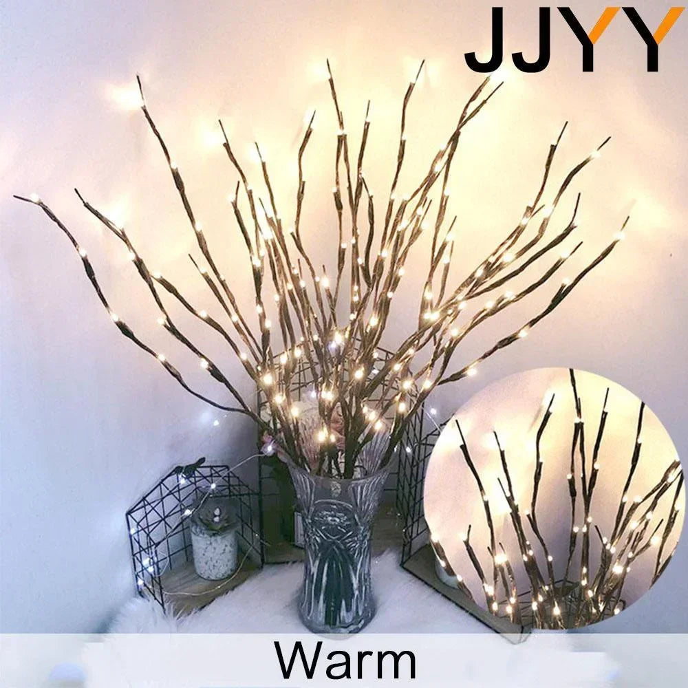 Branches LED Noël 20 LED Flexibles - Lumières à Piles Décoration Maison Fête