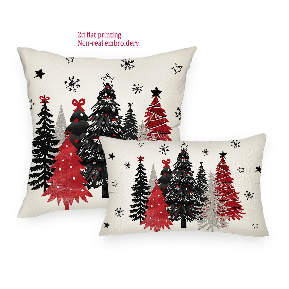 Christmas Tree Print Christmas Pillowcases for Cozy Holidays! Sofa cushion cover, New Year home decoration