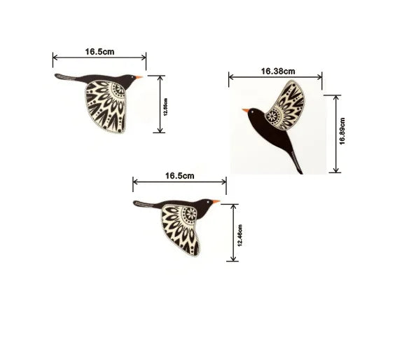 Décoration Murale Oiseau Volant en Bois - Art Mural Naturel