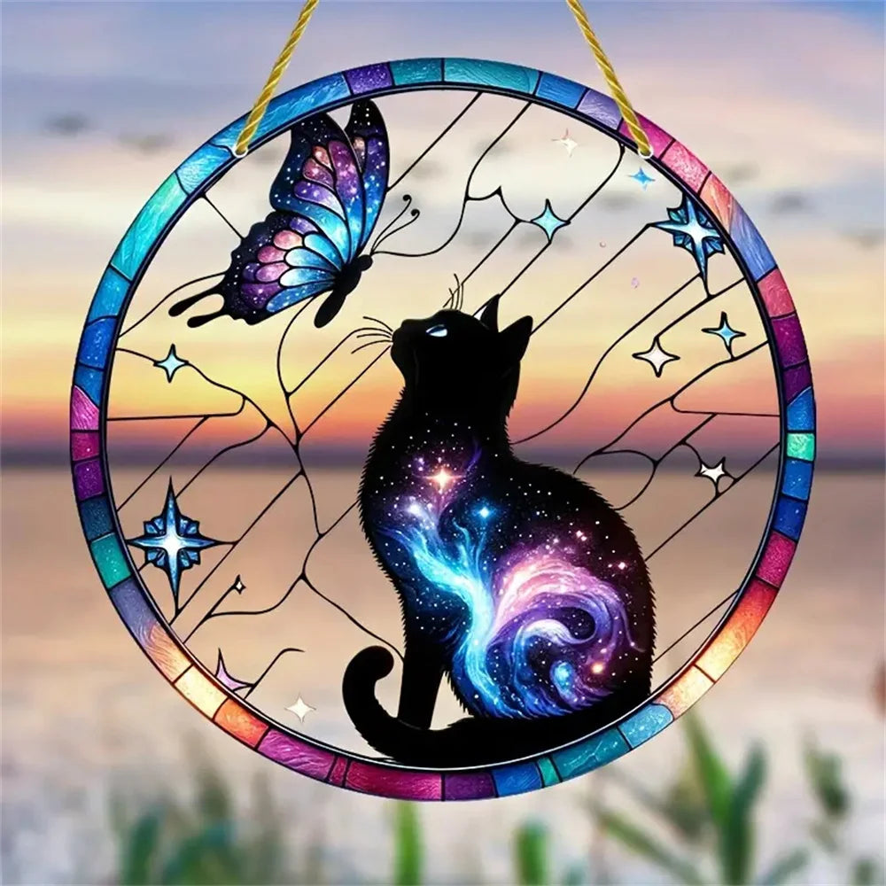 Creative Birds And Flowers Window Hanging 2d Birds And Flowers Tree Decor Flat Decor For Car Backpack Pet Lover