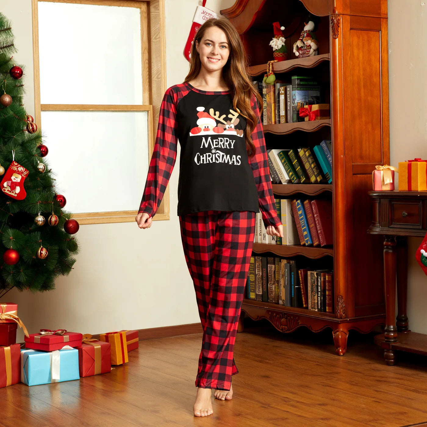 Pyjama de Noël Familial Père Noël - Ensemble Assorti Femme Homme Enfant