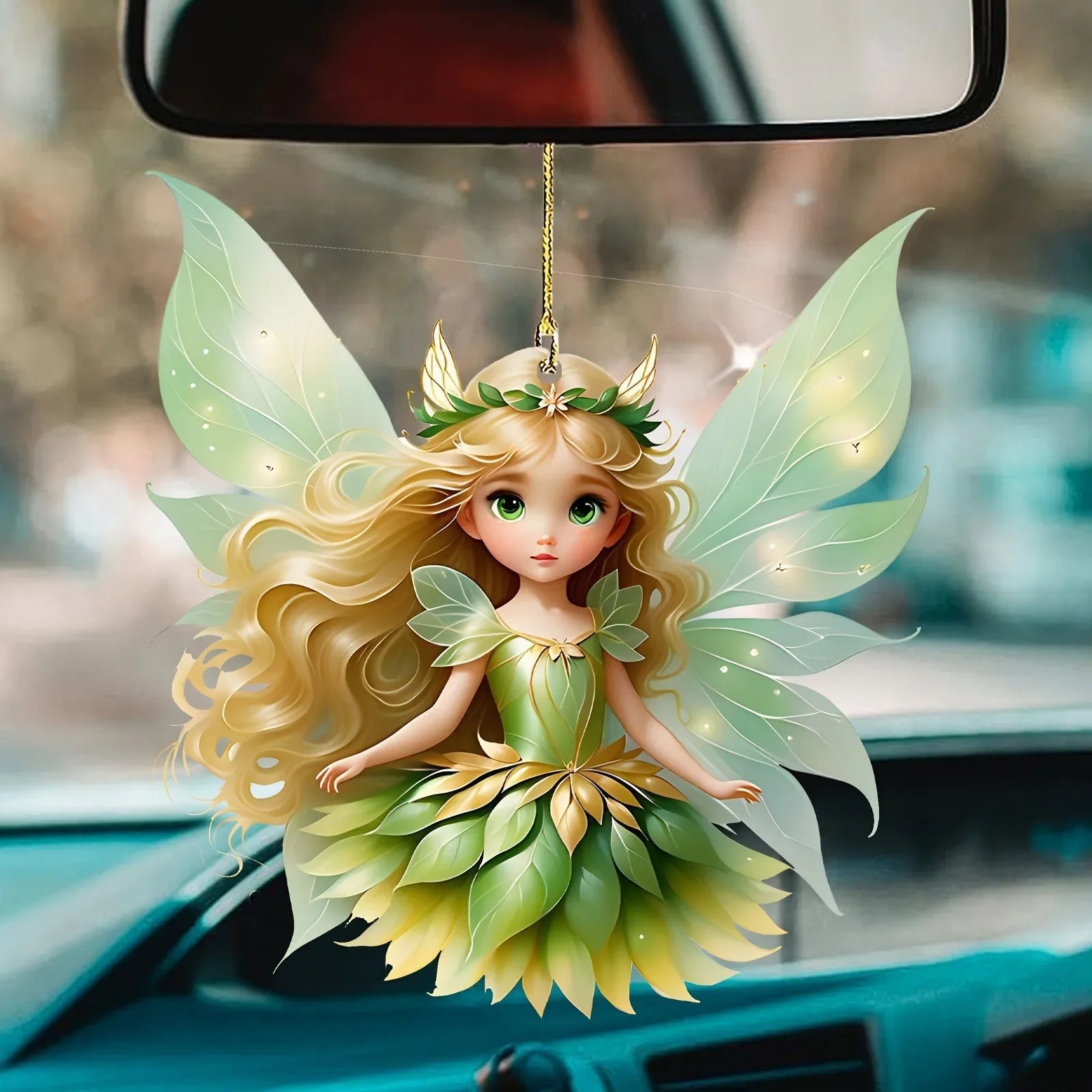 Attrape-Soleil Fée des Fleurs - Décoration Fenêtre Vitrail Acrylique