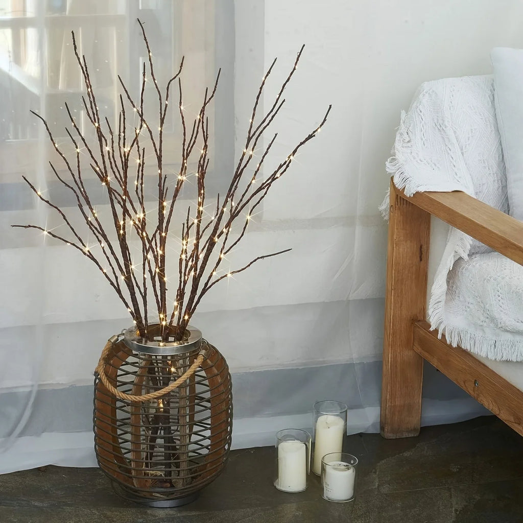 Branches LED Bouleau Blanc - Guirlande Lumineuse Fête Mariage Table