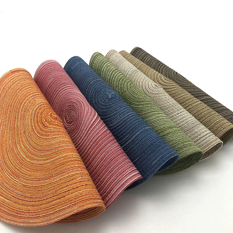 Round Braided Placemats,Washable Round Placemats for Kitchen Table 15 inch Round Table Mat for Dining Tables Holiday Party Decor