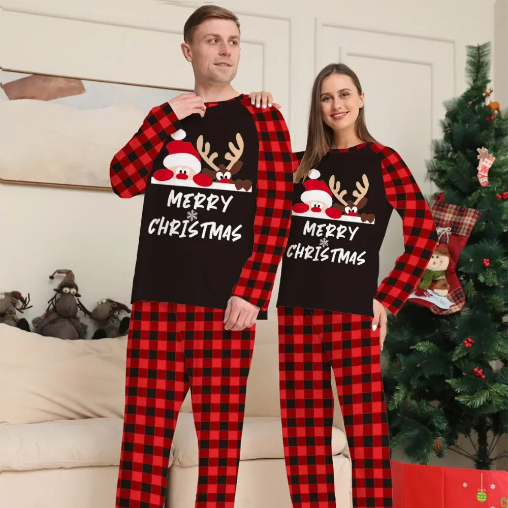 Pyjama de Noël Familial Père Noël - Ensemble Assorti Femme Homme Enfant
