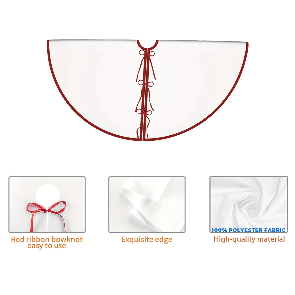 Jupe de Sapin VIKAMA 80cm - Design Flocons Bleus Élégant