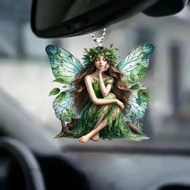 Attrape-Soleil Fée des Fleurs - Décoration Fenêtre Vitrail Acrylique