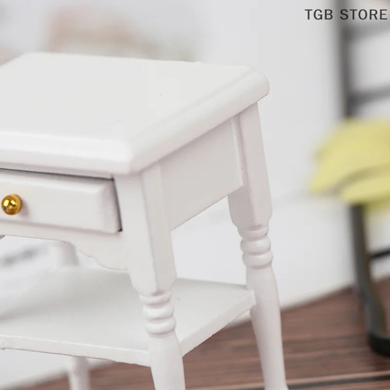 1Pc 1:12 Dollhouse Miniature Furniture Bedside Cupboard Doll House Room Decor