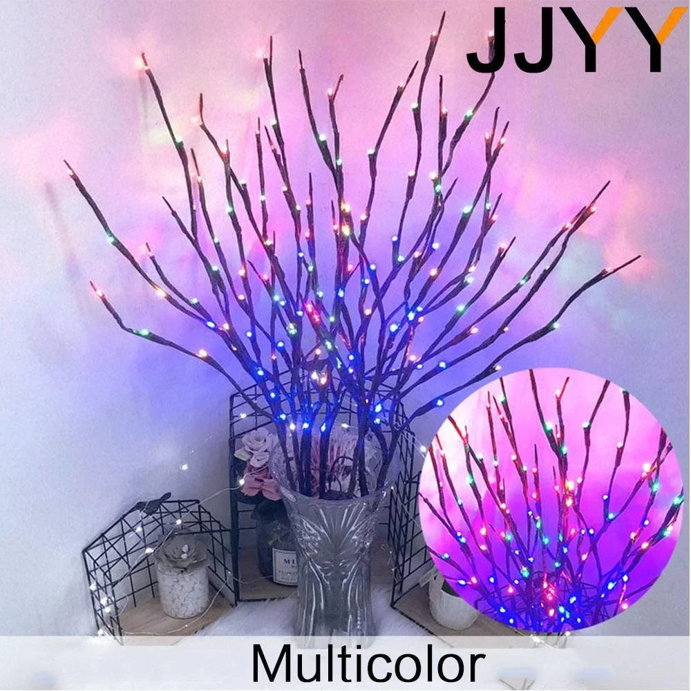 Branches LED Noël 20 LED Flexibles - Lumières à Piles Décoration Maison Fête