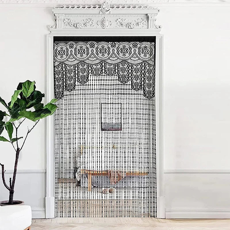 Macrame Lace Door String Curtain for Doorway Boho Window Panel Room Divider Wall Closet Curtains for Bedroom Living Room Kitchen
