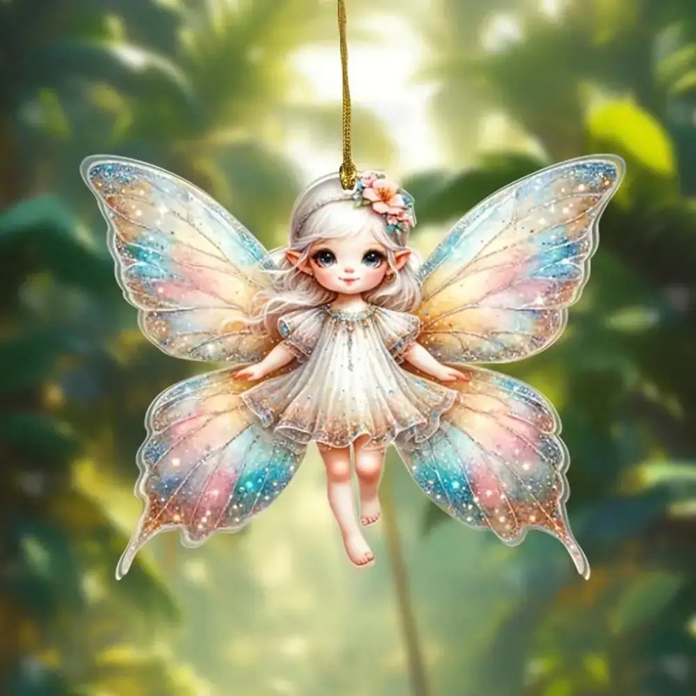 Attrape-Soleil Fée des Fleurs - Décoration Fenêtre Vitrail Acrylique