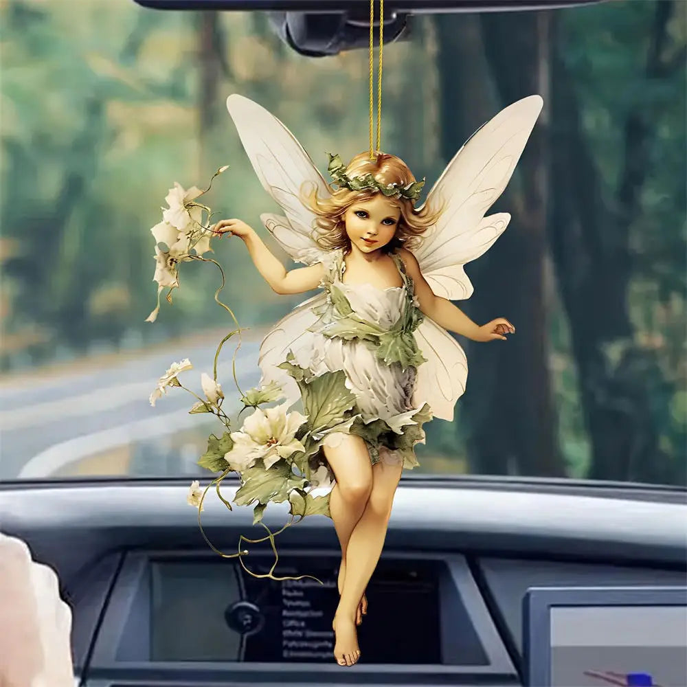 Attrape-Soleil Fée des Fleurs - Décoration Fenêtre Vitrail Acrylique