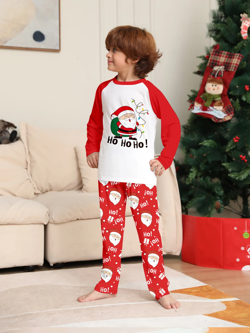 Pyjama de Noël Familial 2024 - Ensemble Assorti Adulte Enfant et Barboteuse Bébé