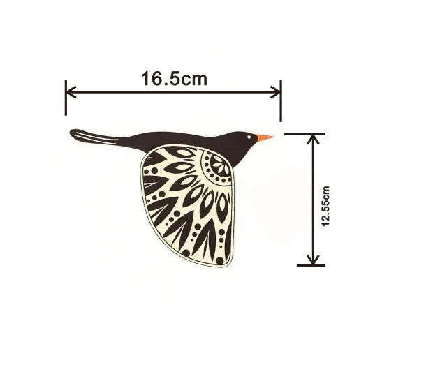 Décoration Murale Oiseau Volant en Bois - Art Mural Naturel