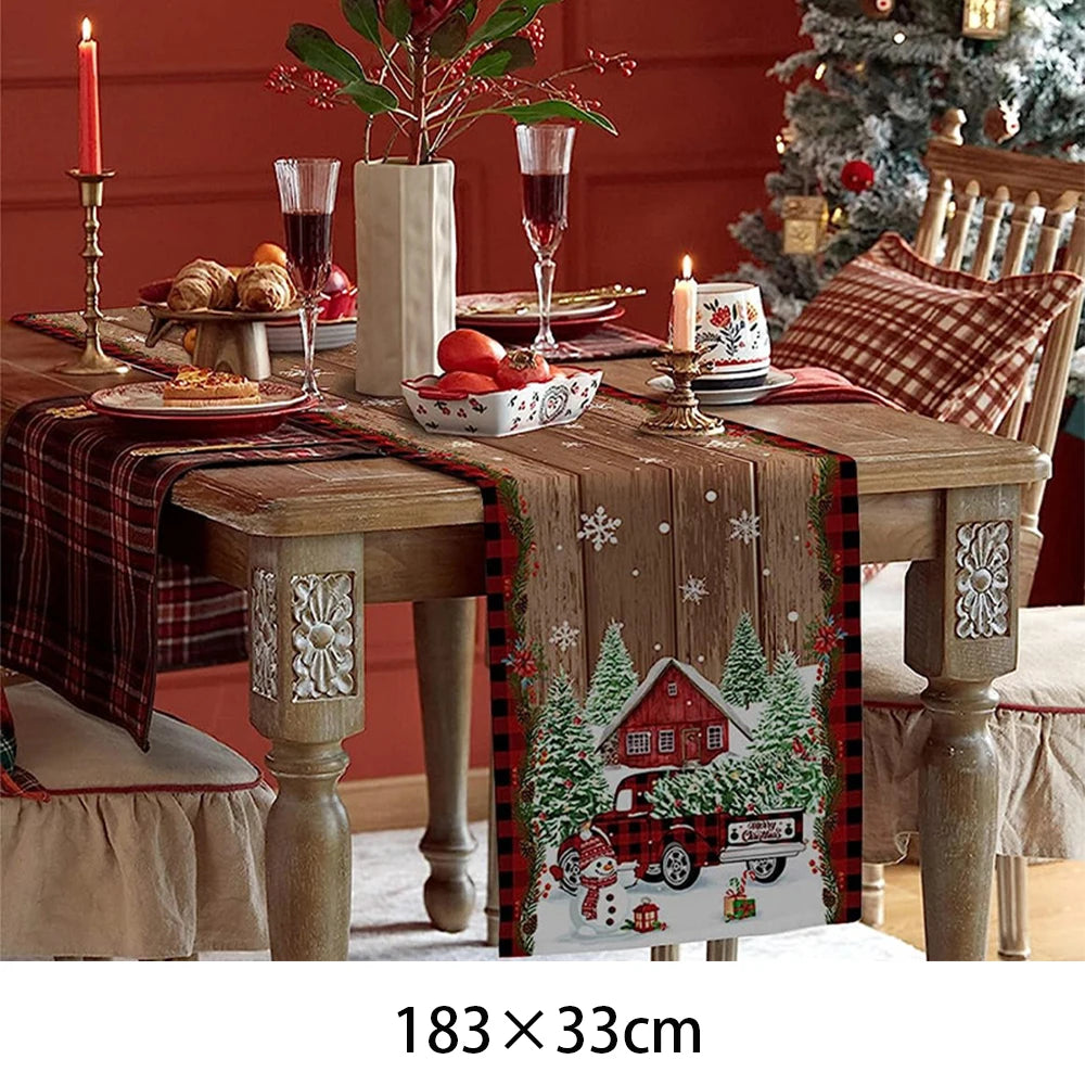 Chemin de Table de Noël 2025 - Décoration Table Festive pour Fête