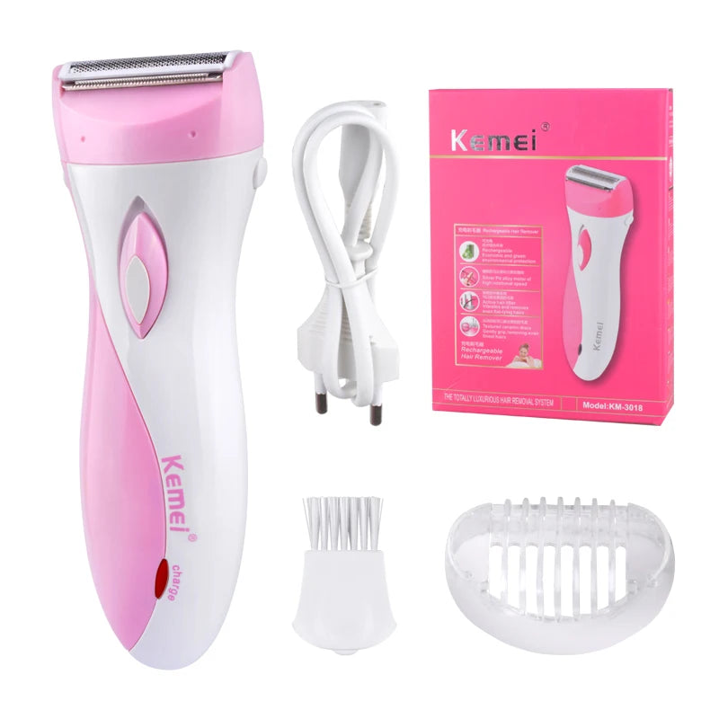 Rasoir Électrique Kemei KM-3018 - Épilateur Rechargeable Corps Complet Femme