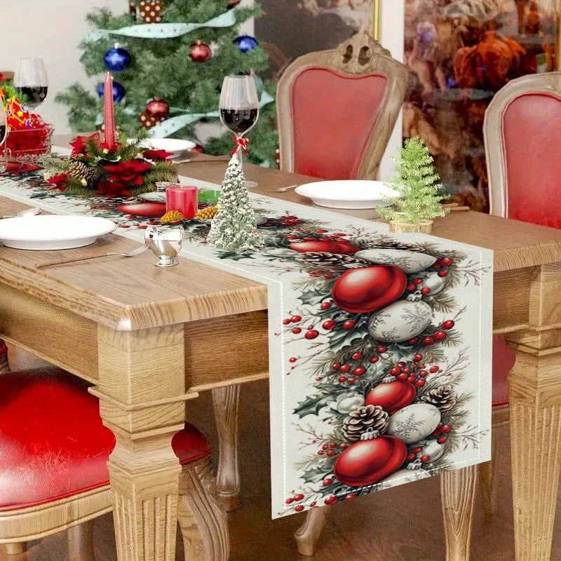 Chemin de Table de Noël 2025 - Décoration Table Festive pour Fête