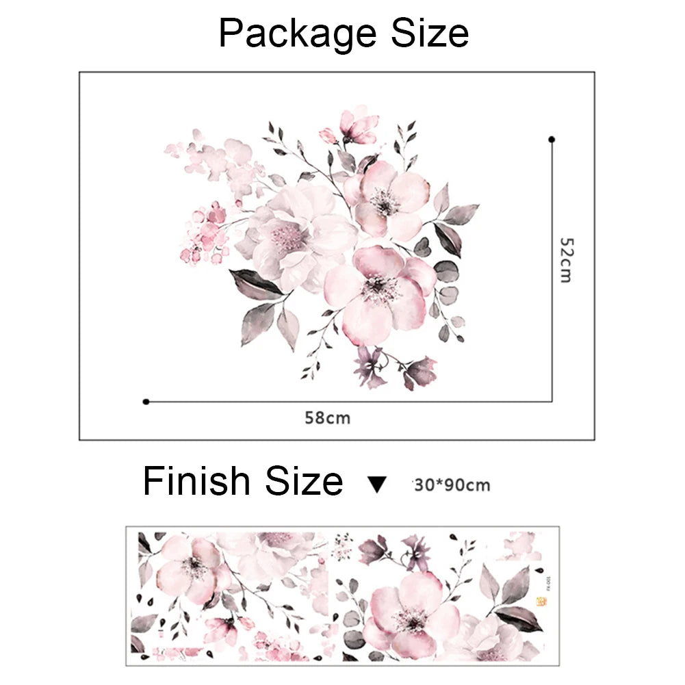 Autocollants Muraux Arbre Fleuri et Oiseaux - Décoration Nature Salon