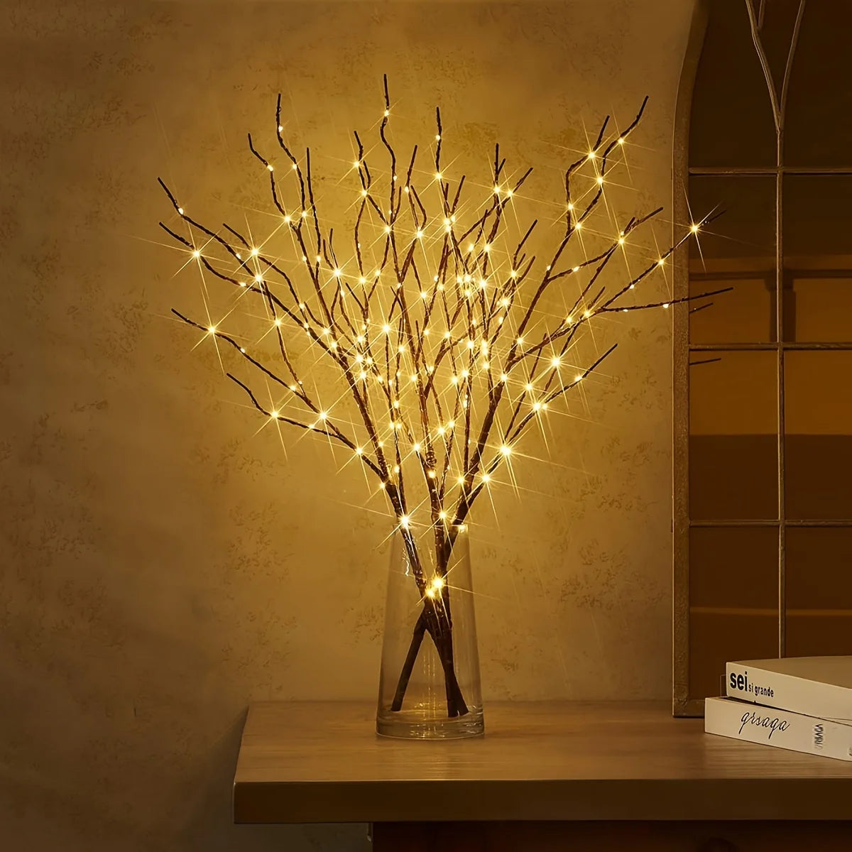 Branches LED Bouleau Blanc - Guirlande Lumineuse Fête Mariage Table