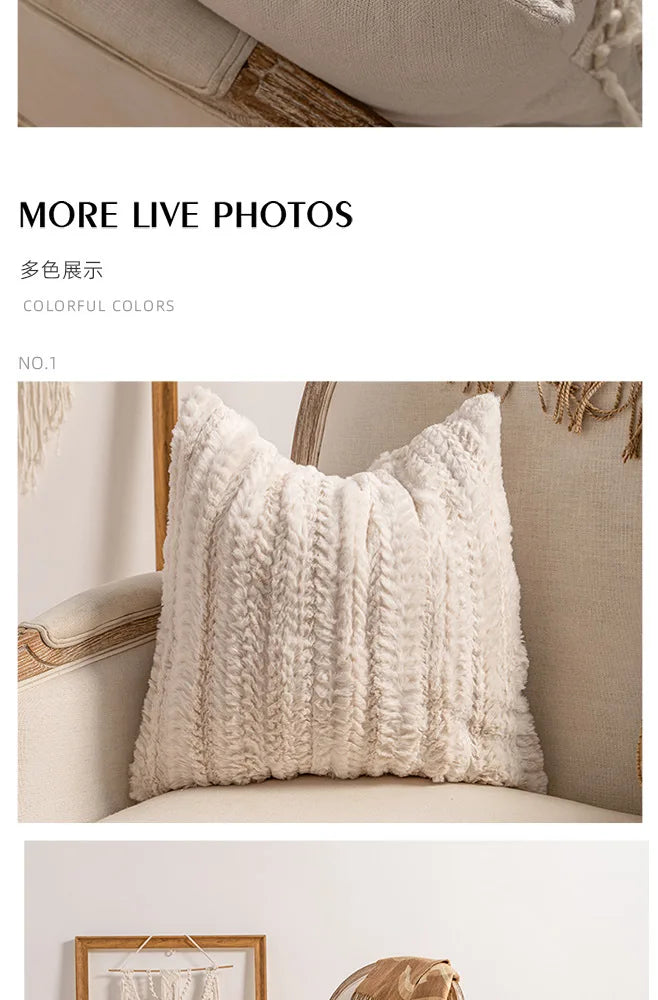 Chic Knit Pillow Covers Ins Style Sofa Cushion Cases Elegant Tassel Throw Pillowcovers Luxury Minimalist Accent Decor