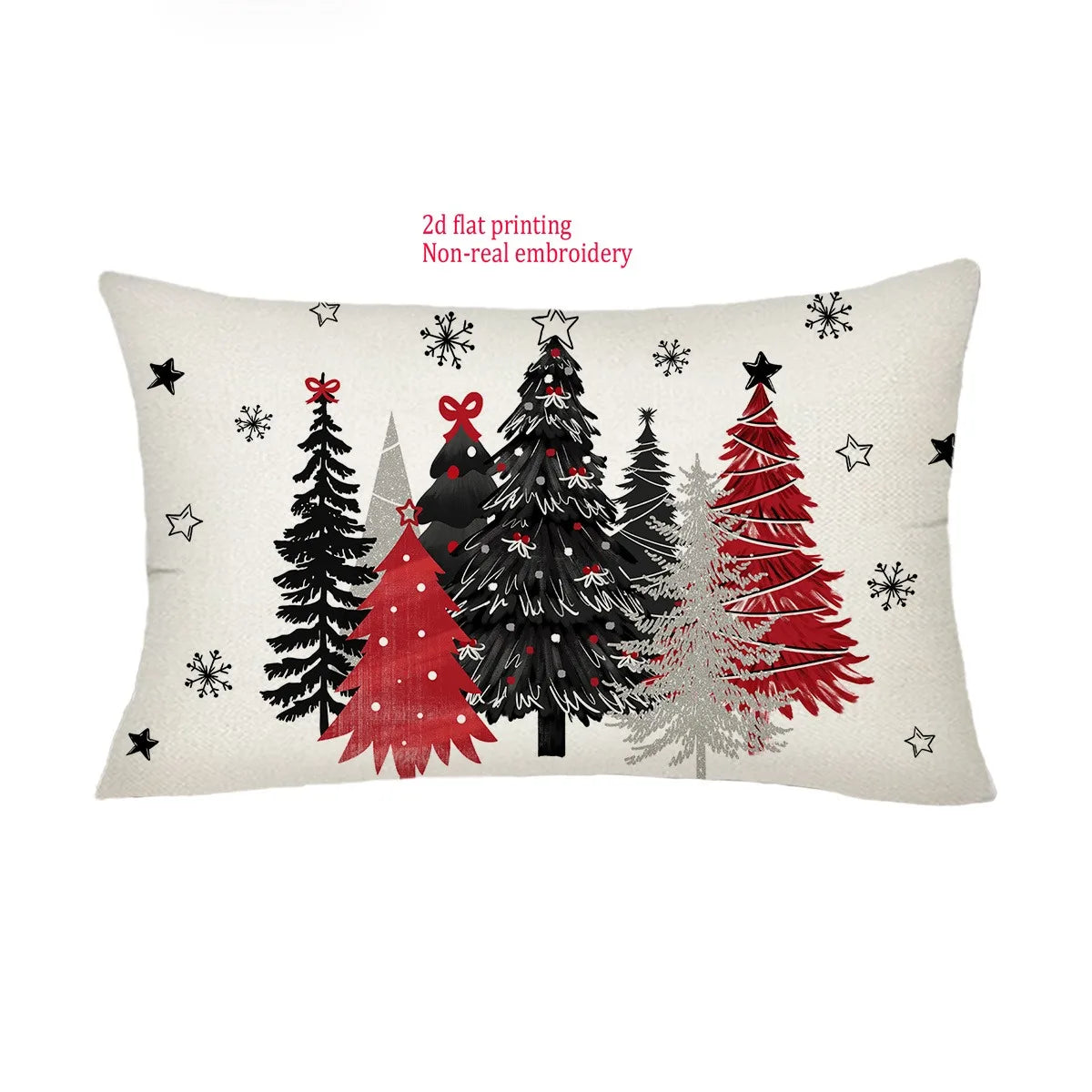 Christmas Tree Print Christmas Pillowcases for Cozy Holidays! Sofa cushion cover, New Year home decoration