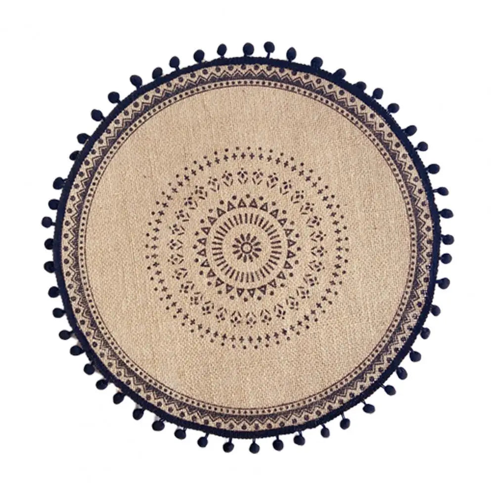 Napperon Rond en Rotin 38cm - Dessous de Plat Fait Main Décor Maison