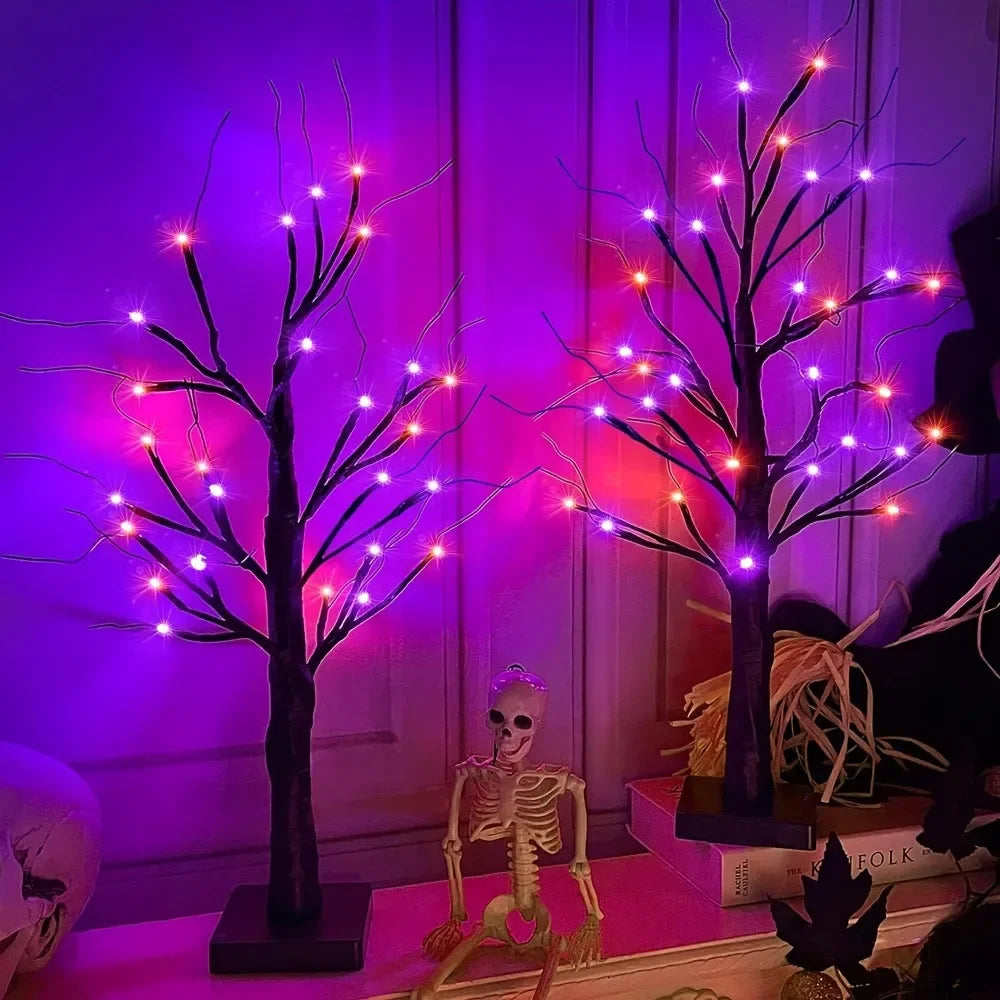 Arbre LED Bouleau de Noël - Lumières Décoratives Chambre Intérieur Lumineux