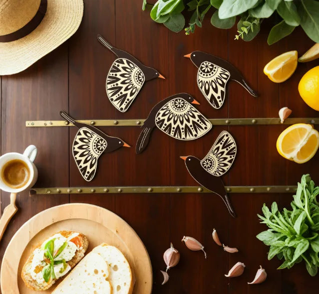 Décoration Murale Oiseau Volant en Bois - Art Mural Naturel