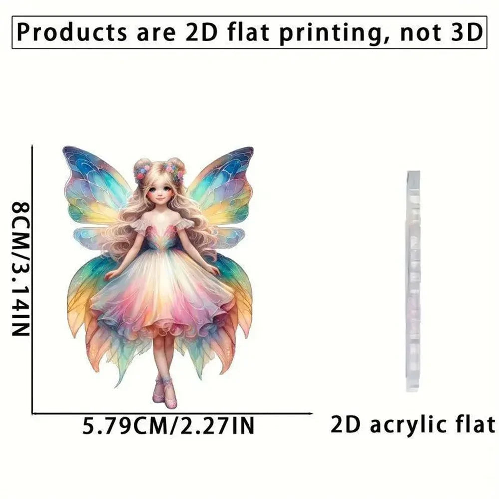 Attrape-Soleil Fée des Fleurs - Décoration Fenêtre Vitrail Acrylique