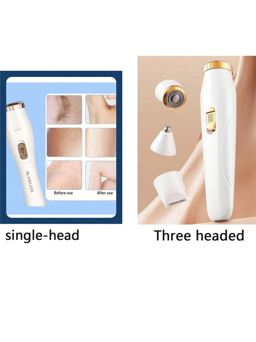 Rasoir Électrique Femme 2026 - Sans Fil Rechargeable Visage Bikini Jambes