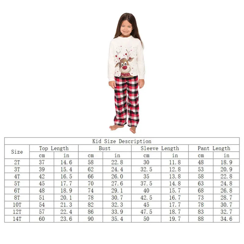 Pyjama de Noël Familial Garçon Fille - Ensemble Assorti Adulte et Enfant