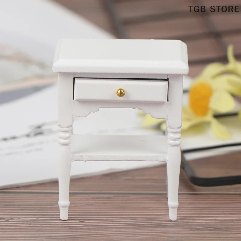 1Pc 1:12 Dollhouse Miniature Furniture Bedside Cupboard Doll House Room Decor