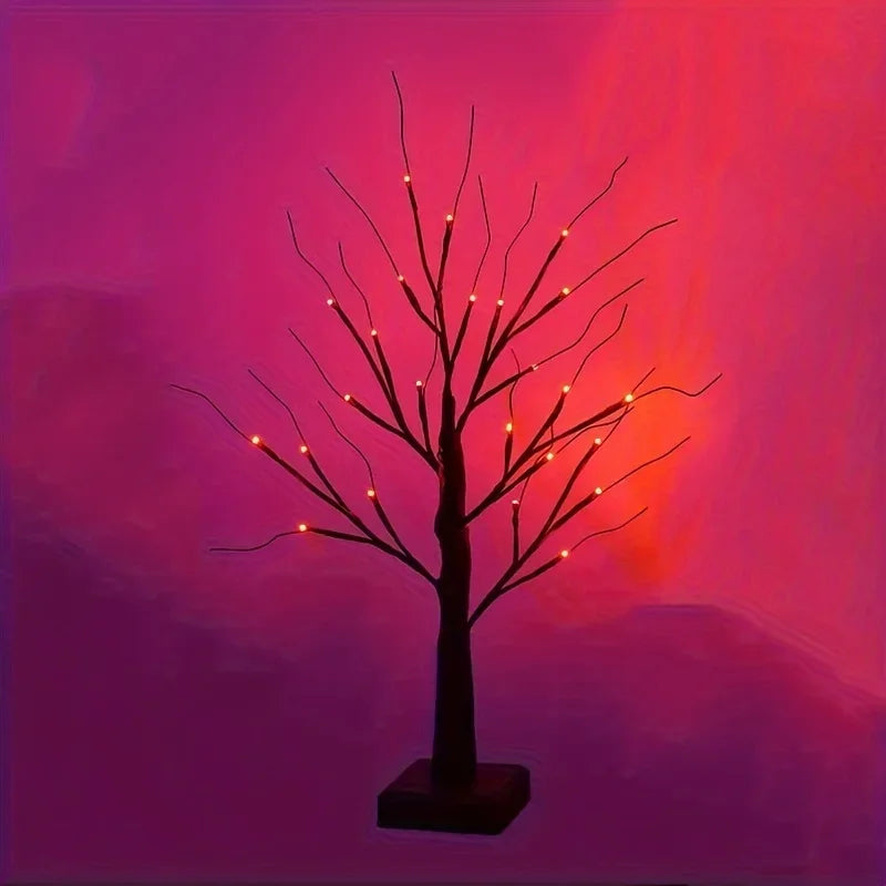 Arbre LED Bouleau de Noël - Lumières Décoratives Chambre Intérieur Lumineux