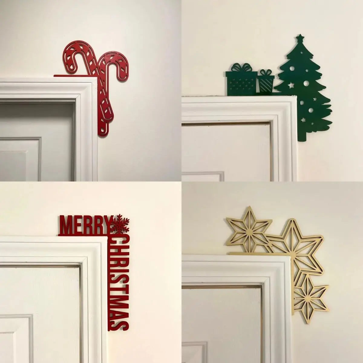 Christmas Decoration 2025 1pc Santa Clau Christmas Door Corner Decoration Diy Stitching Creatives Home Decor Colgante De Navidad