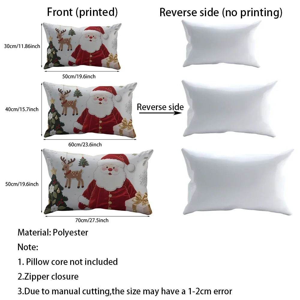 Christmas Tree Print Christmas Pillowcases for Cozy Holidays! Sofa cushion cover, New Year home decoration
