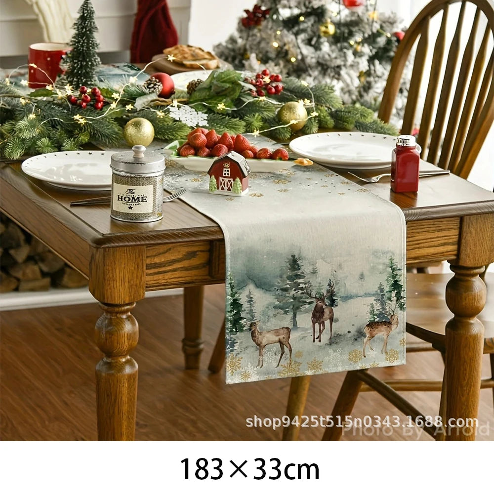 Chemin de Table de Noël 2025 - Décoration Table Festive pour Fête