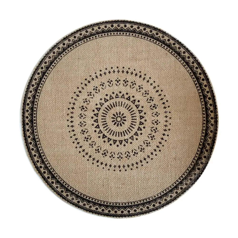 Napperon Rond en Rotin 38cm - Dessous de Plat Fait Main Décor Maison