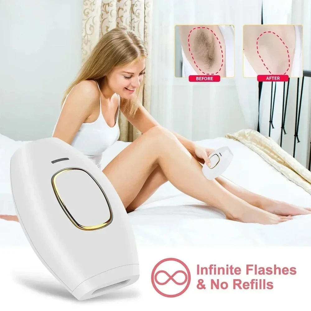 Épilateur IPL Laser Permanent 500 000 Flashs - Visage Corps Bikini Femmes