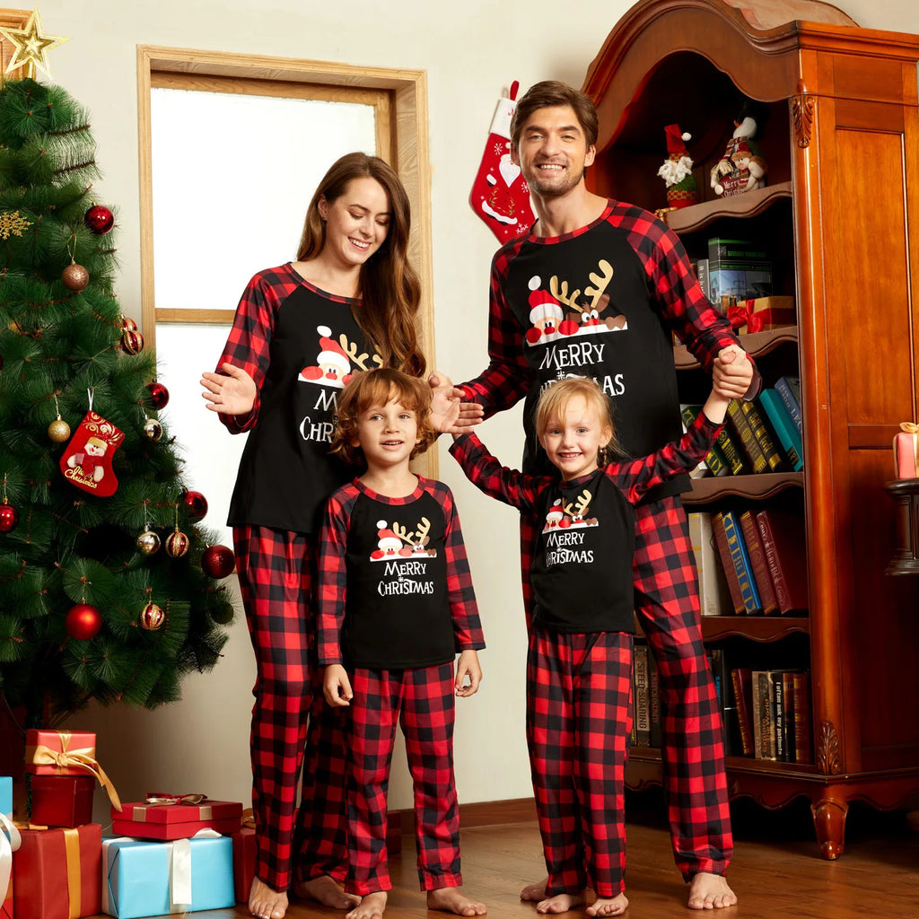 Pyjama de Noël Familial Père Noël - Ensemble Assorti Femme Homme Enfant