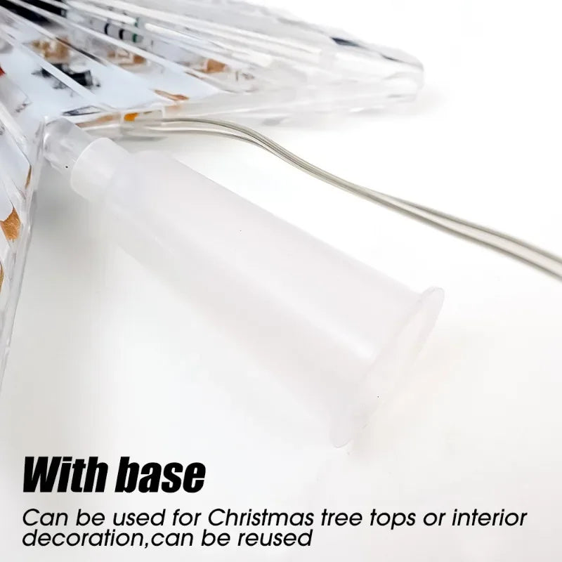 Étoile Lumineuse LED pour Sommet de Sapin - Lampe Scintillante Noël