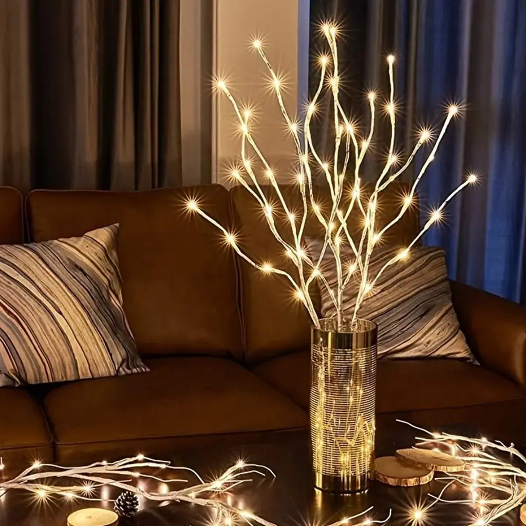 Branches LED Bouleau Blanc - Guirlande Lumineuse Fête Mariage Table