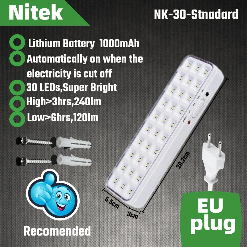 LED Emergency Light Portable Rechargeable Lantern For Home Camping Lantern Wall-Mounted Automatic Exit Lamp Indoor Worklight